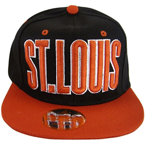 St. Louis Men's Adjustable Snapback Baseball Cap (Black/Red)