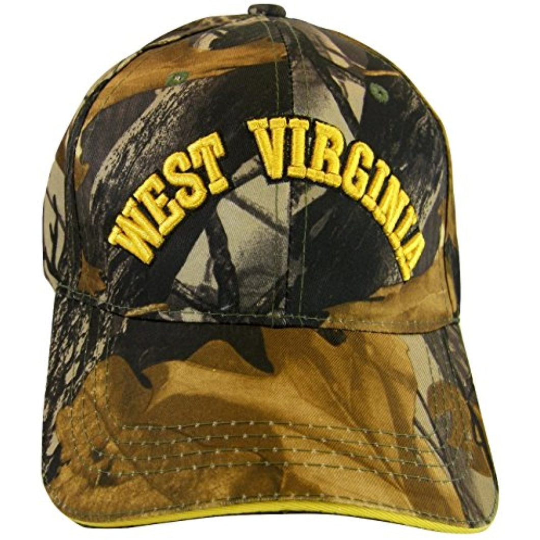 West Virginia Men's Camouflage Adjustable Baseball Cap (Brown)