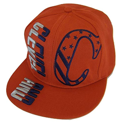 Cleveland Raised Text Adjustable Snapback Baseball Cap (Red)