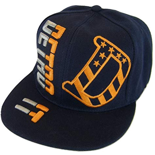 Detroit Raised Text Adjustable Snapback Baseball Cap (Navy)