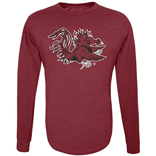 NCAA South Carolina Fighting Gamecocks Men's Long Sleeve R-Spun Tee, Maroon