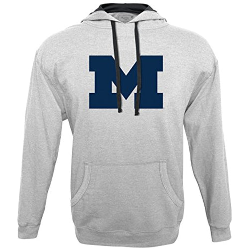 NCAA Michigan Wolverines Men's Hood 50/50 Fleece Top, Gray