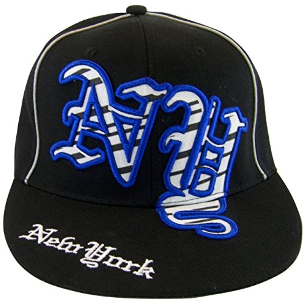 New York CIty Fancy NY Men's Adjustable Snapback Baseball Caps (Black)