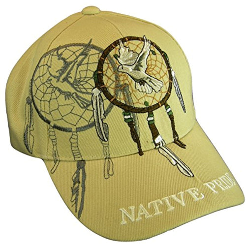 Native Pride Dove Men's Adjustable Baseball Cap (Beige)