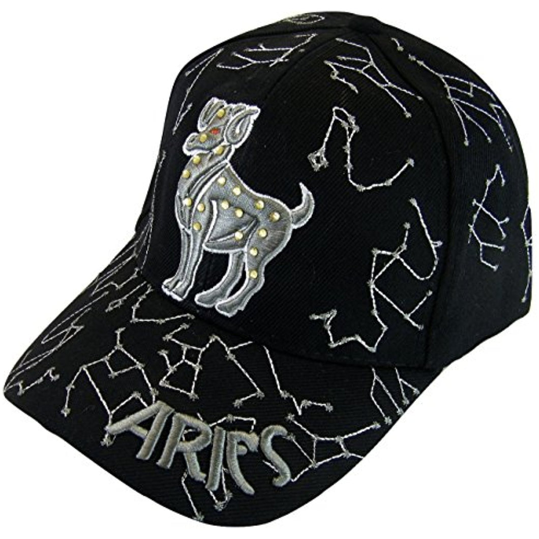 Zodiac Horoscope Sign Adult Size Adjustable Baseball Caps (Aries)