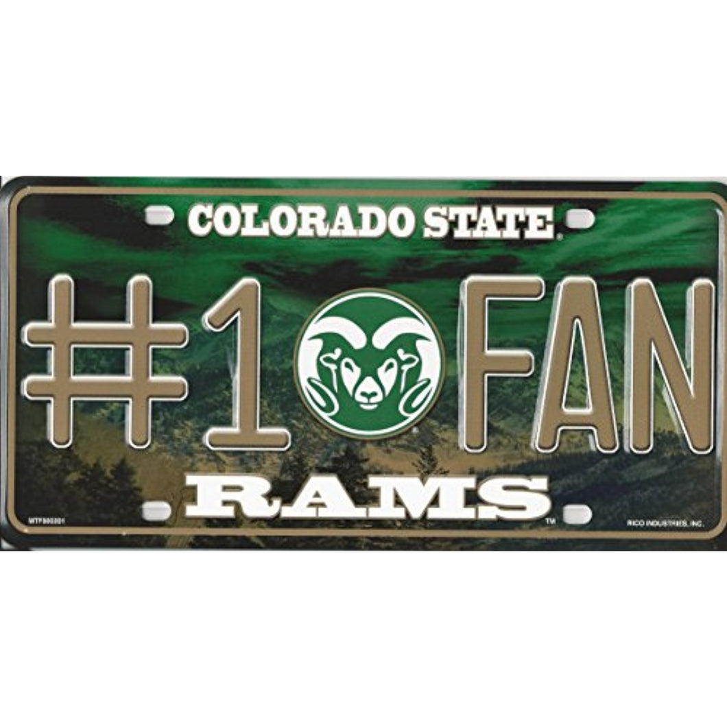 NCAA Colorado State Rams Vanity Metal License Plate Tag