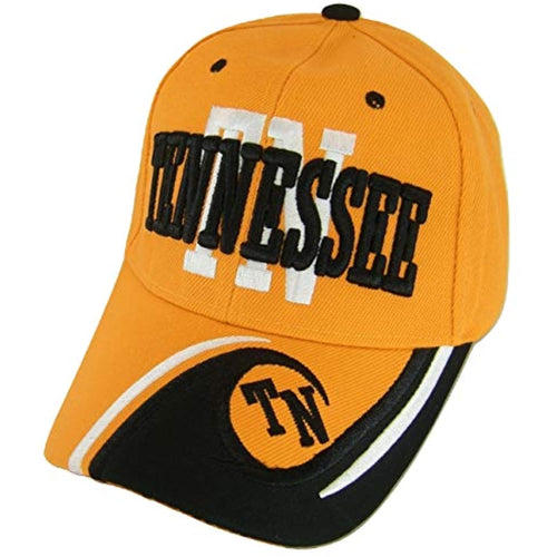 Tennessee Men's Wave Pattern Adjustable Baseball Cap (Orange/Black)