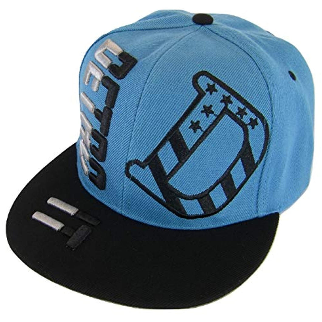 Detroit Raised Text Adjustable Snapback Baseball Cap (Teal/Black)