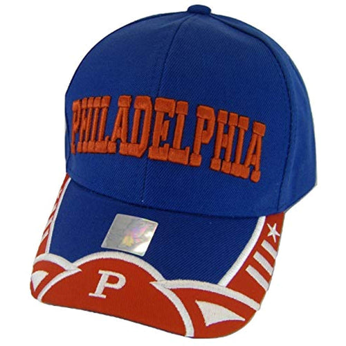 Philadelphia Men's Stars & Stripes Adjustable Baseball Cap (Blue/Red)