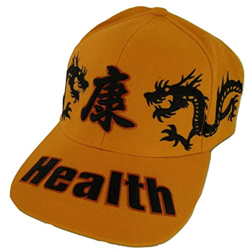 Health Dragon Design Adult Size Adjustable Baseball Caps (Orange)