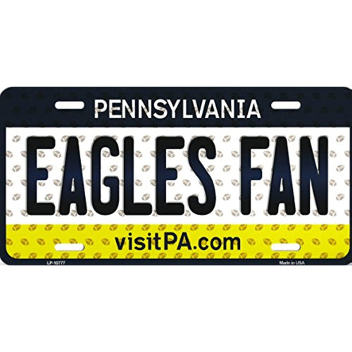 Eagles Fan Pennsylvania PA Background Novelty Metal License Plate