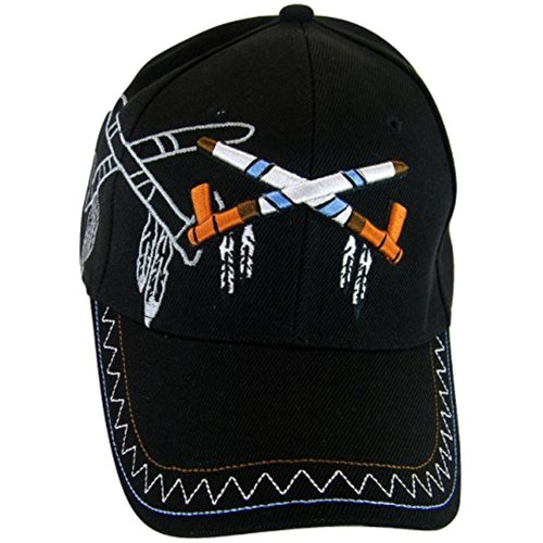 Native Pride Peace Pipe Men's Adjustable Baseball Cap (Black)