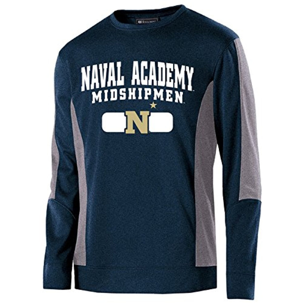 NCAA Navy Midshipmen Men's Artillery Crew, Navy Heather/Athletic Heather