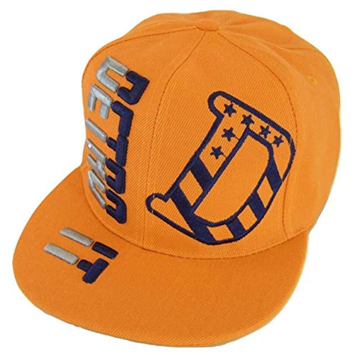 Detroit Raised Text Adjustable Snapback Baseball Cap (Orange)