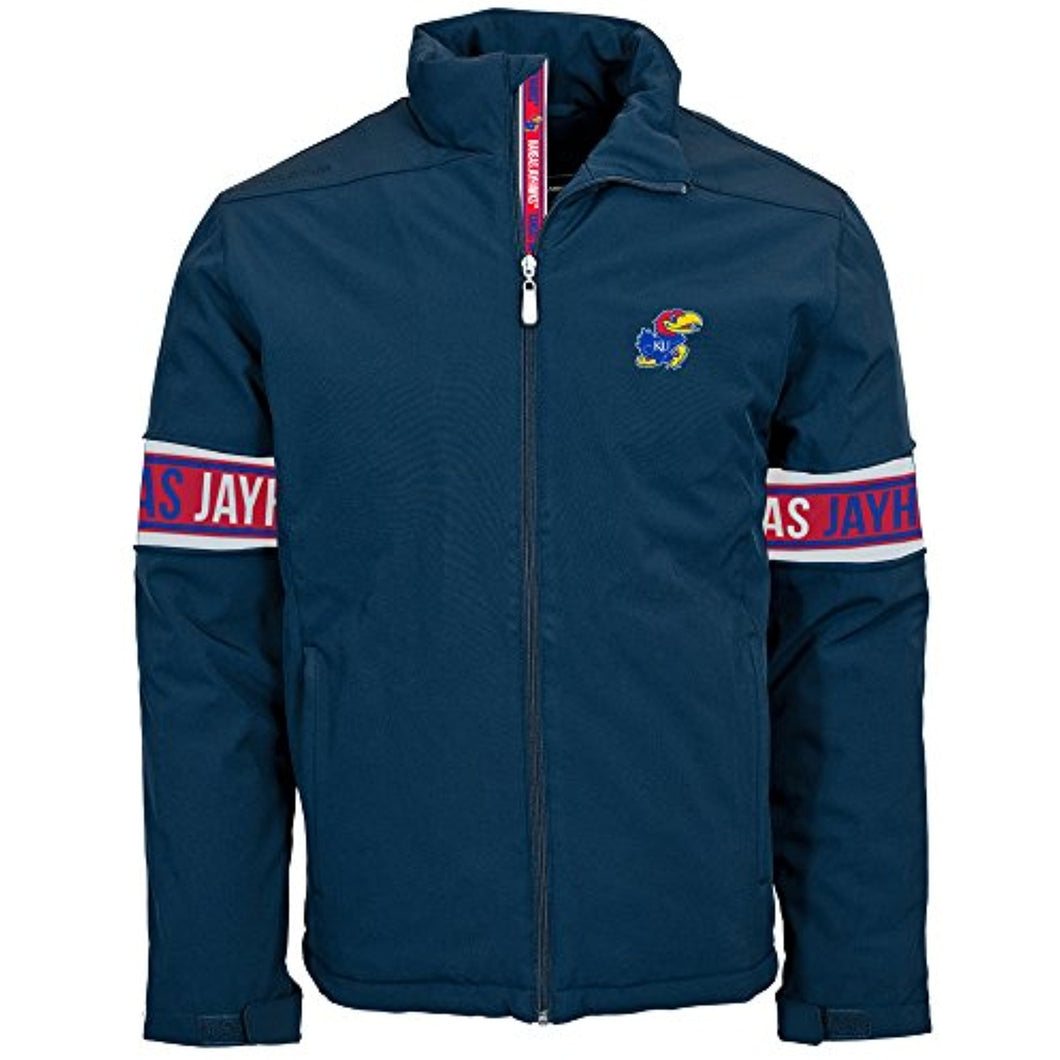 NCAA Kansas Jayhawks Adult men Tundra Team Text Jacket,XL,Navy