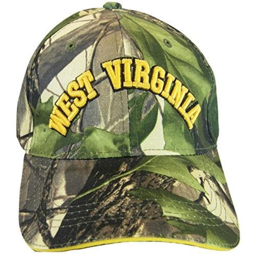 West Virginia Men's Camouflage Adjustable Baseball Cap (Normal)