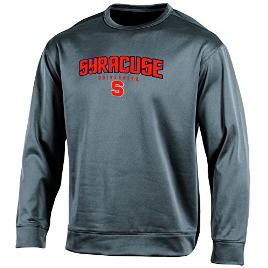 NCAA Syracuse Orange Adult Men Long Sleeve Crew Neck Sweatshirt, Gray