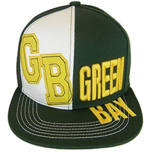 Green Bay 2-Tone Split Text Adjustable Snapback Baseball Cap (Green)