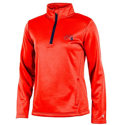 NCAA Syracuse Orange Women's Long sleeve Quarter Zip W Jacket, Medium, Orange