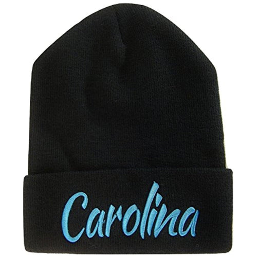 Carolina City Name Black Winter Beanie Skull Cap (Black)