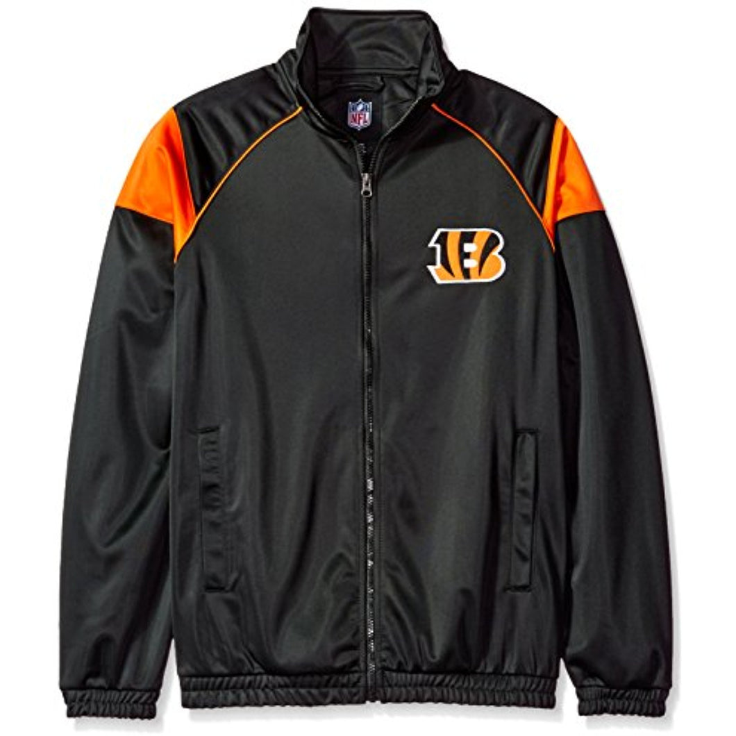 NFL Cincinnati Bengals Men's G-III Sports Dash Track Jacket, Black, Large