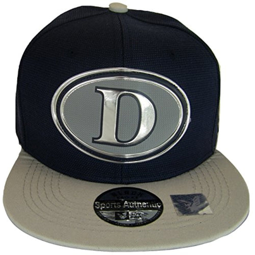 Dallas D Oval Style Cotton Adjustable Snapback Baseball Cap (Navy/Gray)