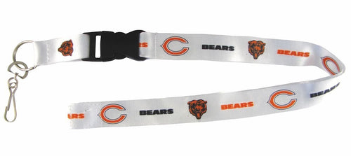 NFL Chicago Bears Retro Lanyard, White/Orange, One Size