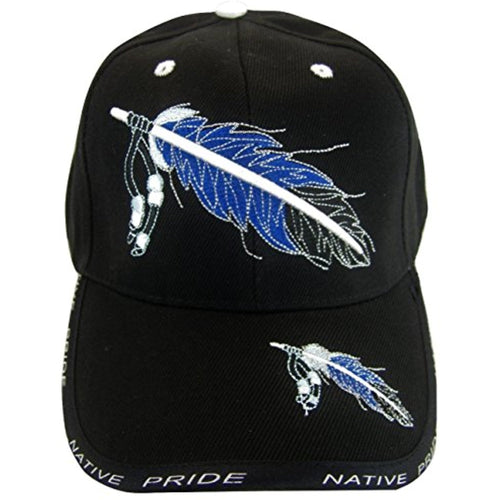 Native Pride Feather Men's Adjustable Baseball Cap (Black-No Shadow)