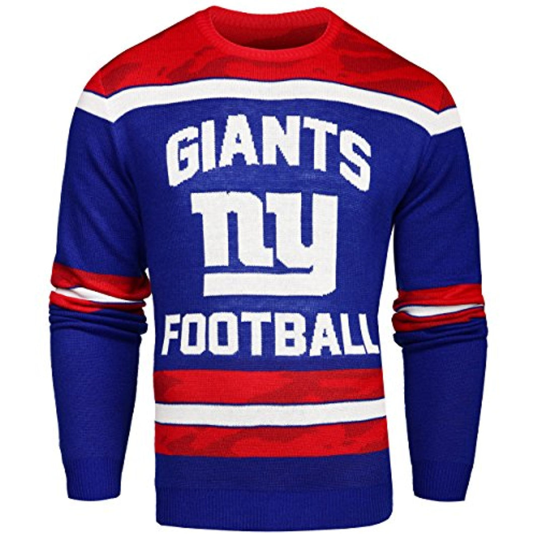 NFL New York Giants Mens Ugly Glow In The Dark Sweater