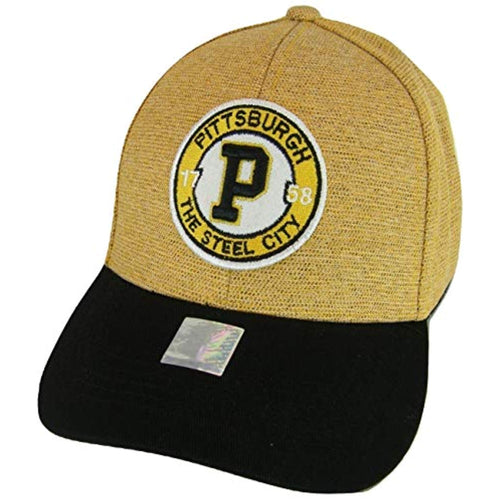 Pittsburgh Steel City Patch Style Adjustable Baseball Cap (Gold/Black)