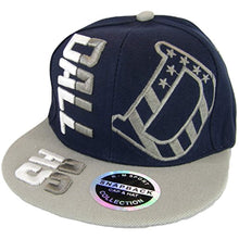 Dallas Raised Text Adjustable Snapback Baseball Cap (Navy/Gray)