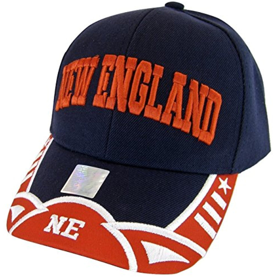 New England Men's Stars & Stripes Adjustable Baseball Cap (Navy/Red)