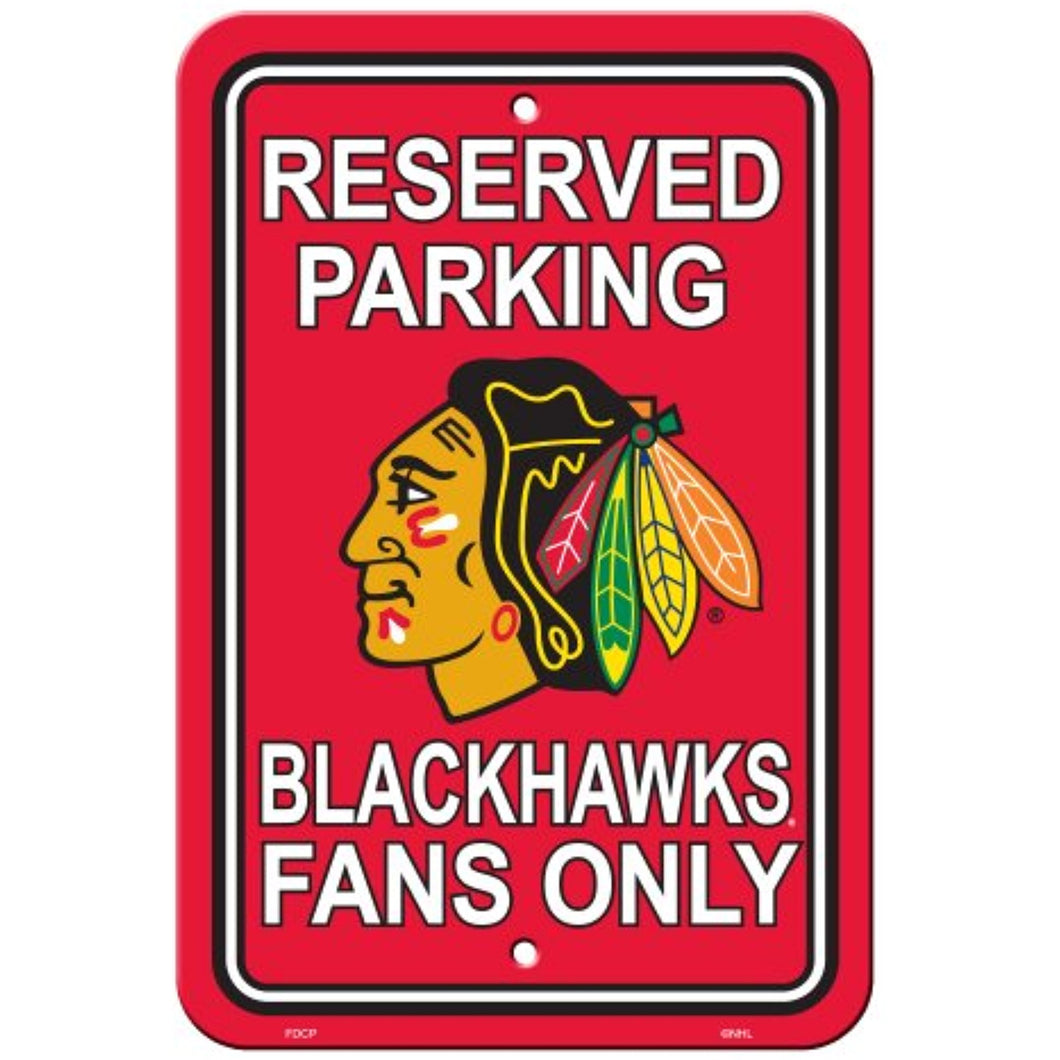 NHL Chicago Blackhawks Reserved Parking Sign, 12