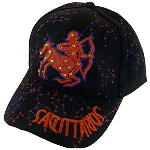 Zodiac Horoscope Sign Adult Size Adjustable Baseball Caps (Sagittarius)