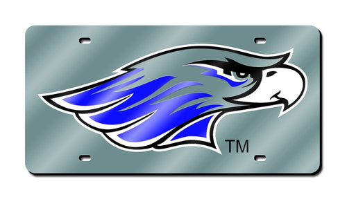 NCAA Wisconsin-Whitewater Warhawks Laser Inlaid Metal License Plate Tagncaa Laser Inlaid Metal License Plate Tag, Silver, 6