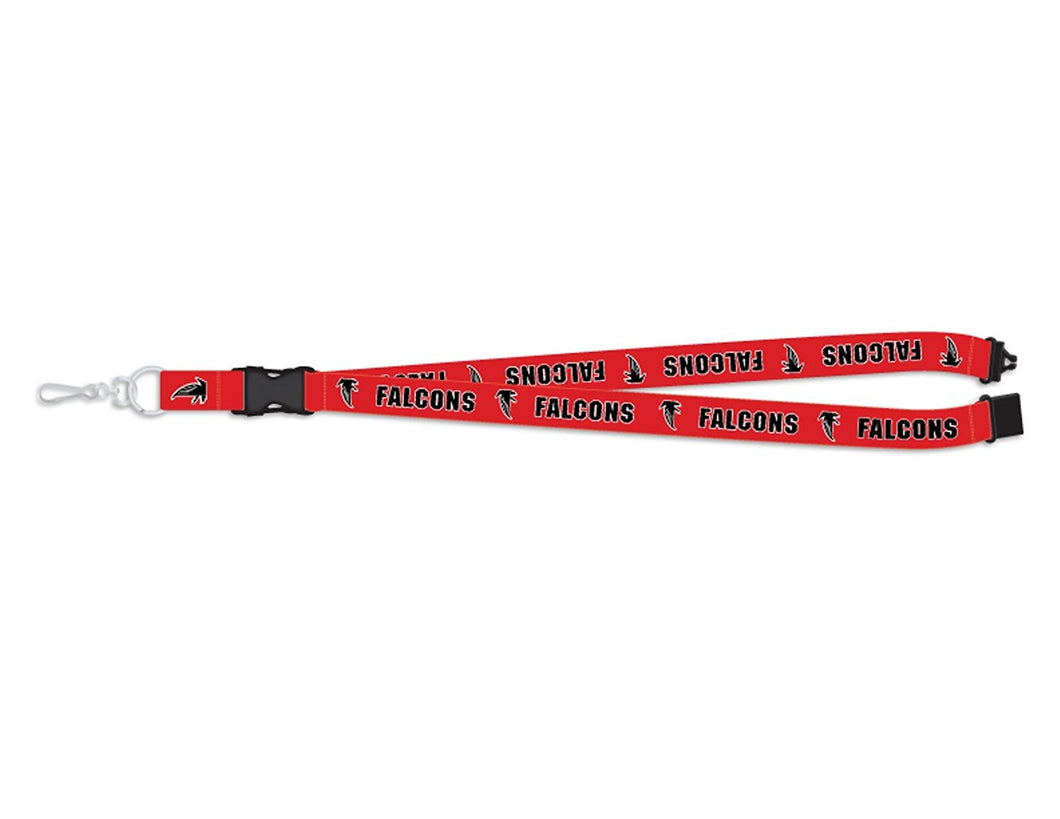 NFL Atlanta Falcons Throwback Retro Deluxe 2-sided Lanyard Breakaway Clip Football