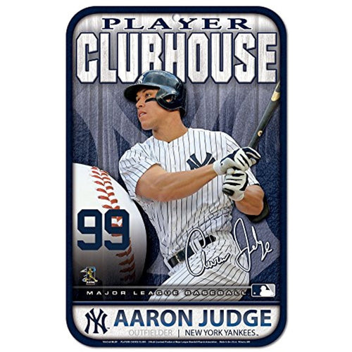 MLB New York Yankees Aaron Judge #99 Player Clubhouse Plastic Sign 11