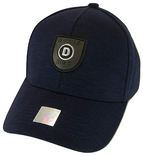 Dallas Big D Shield Patch Style Adjustable Baseball Cap (Navy)