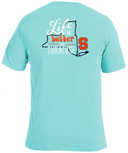 NCAA Syracuse Orange Life Is Better Comfort Color Short Sleeve T-Shirt, Island Reef