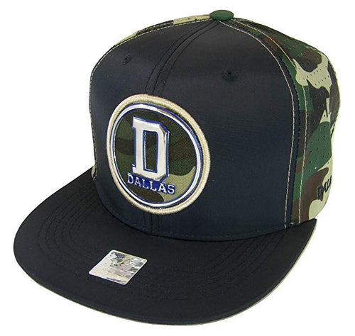 Dallas Men's Patch Style Breathable Snapback Baseball Cap (Navy/Camo)