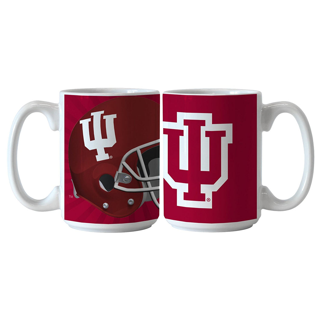 NCAA Indiana Hoosiers Ceramic Burst Mug, 15-ounce, 2-Pack