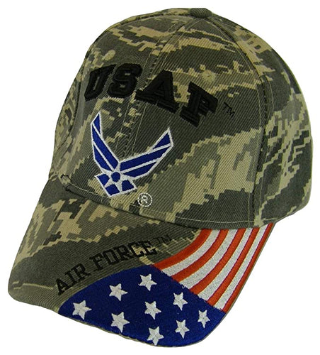 United States Air Force Men's Adjustable Baseball Cap (Camo Flag)