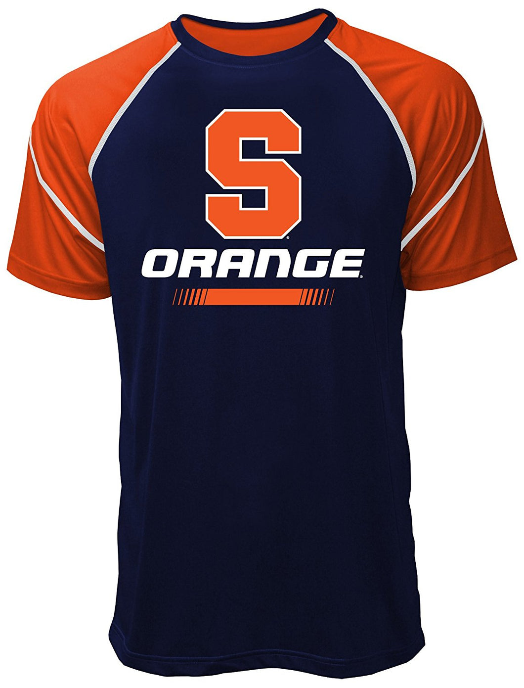 NCAA Syracuse Orange Men's Contrast Stitch Tee, Navy/Orange