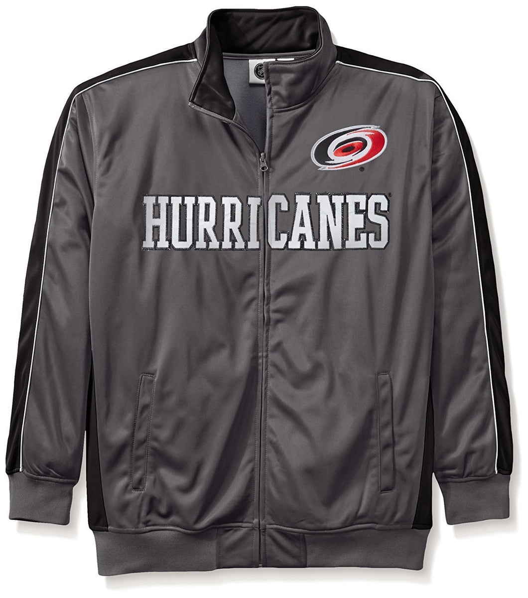 NHL Carolina Hurricanes Men's Big Tall Full Zip Tricot Reflective Track Jacket (Size:4X-Large/Tall)