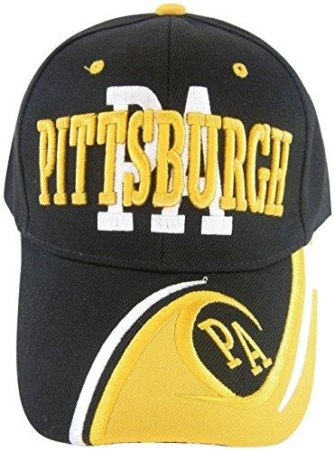 Pittsburgh Men's PA Wave Pattern Adjustable Baseball Cap