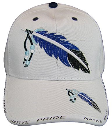 Native Pride Feather Men's Adjustable Baseball Cap (White-No Shadow)