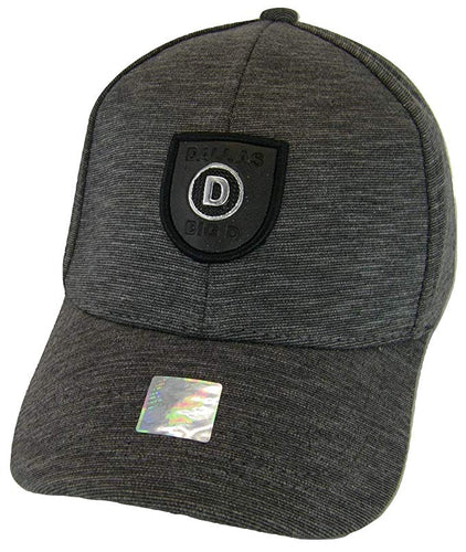 Dallas Big D Shield Patch Style Adjustable Baseball Cap (Gray)