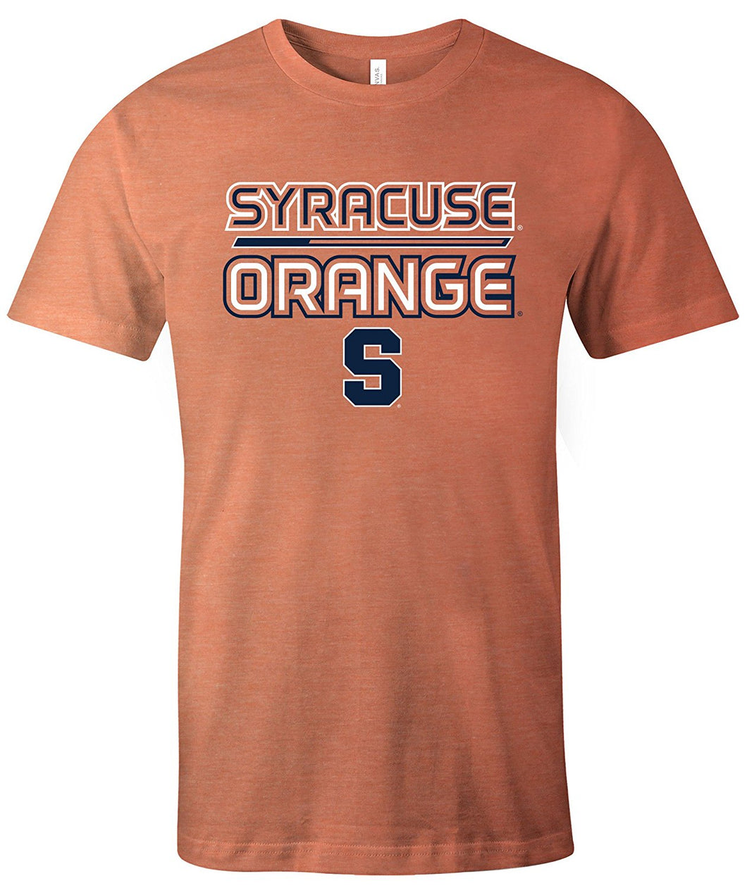 Syracuse Orange Adult Unisex NCAA Reverse Short Sleeve Triblend T-Shirt