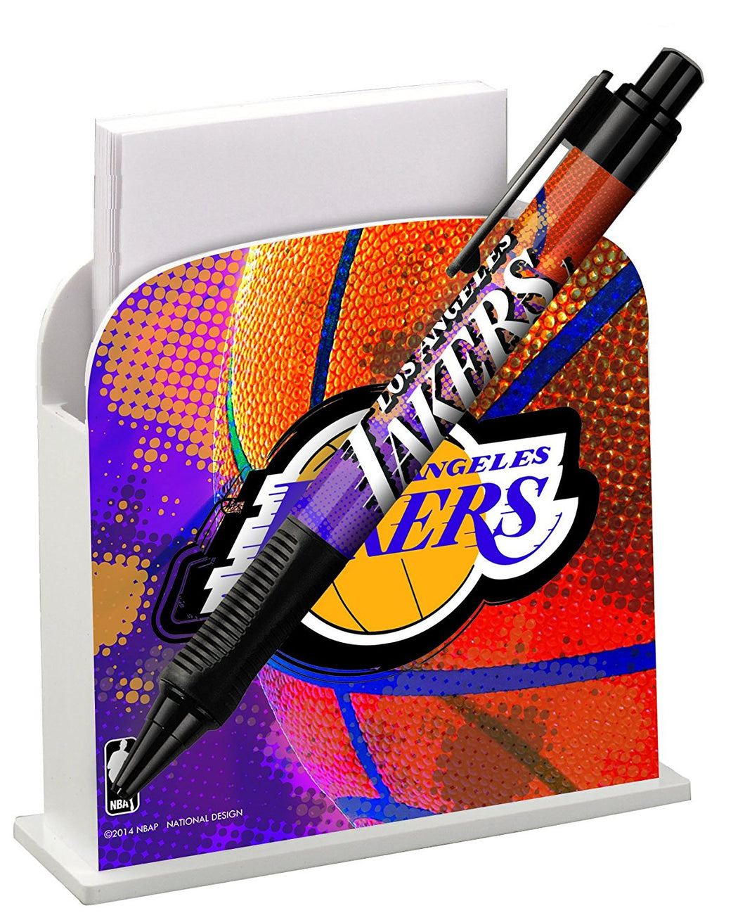 National Design NBA Desk Caddy with Pen, LA Lakers (3648-NBA-BJS)