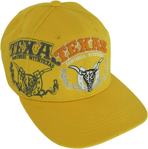 Don't Mess with Texas Men's Solid Bill Adjustable Baseball Cap (Gold)